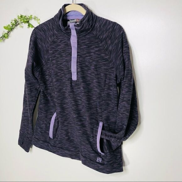 Avalanche Purple Heathered Pullover Snap Jacket - Picture 3 of 14